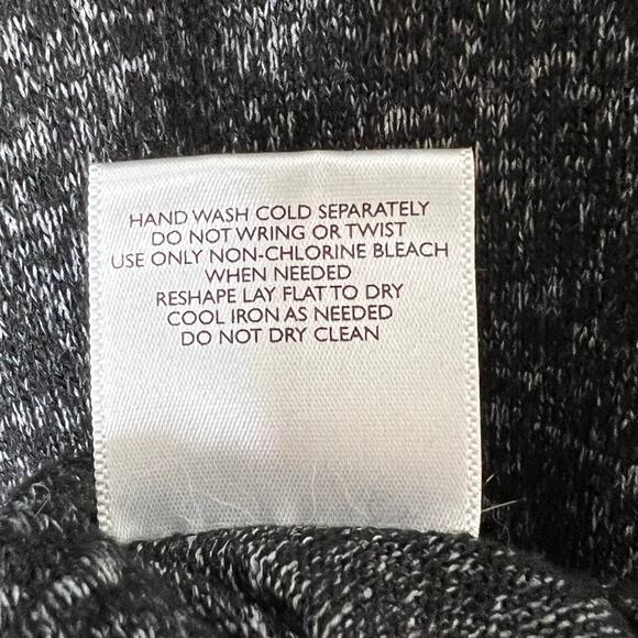 Modcloth Long Sleeve Cowl Neck Top Black Gray Small - Picture 8 of 8